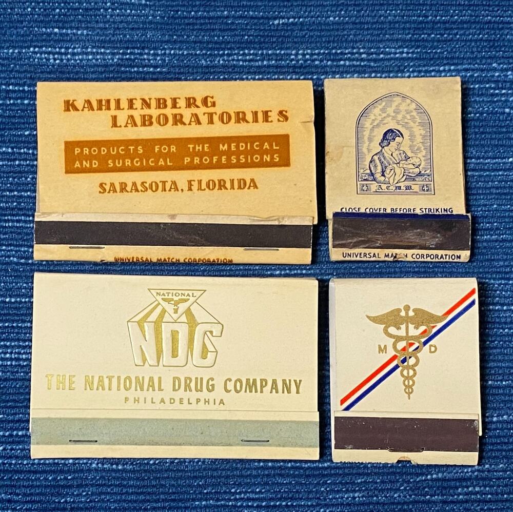 Vintage Medical Surgical Drug Nurse Matchbook Lot 1939 Cleveland Ohio 1st ACOG